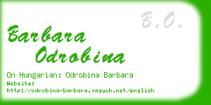 barbara odrobina business card